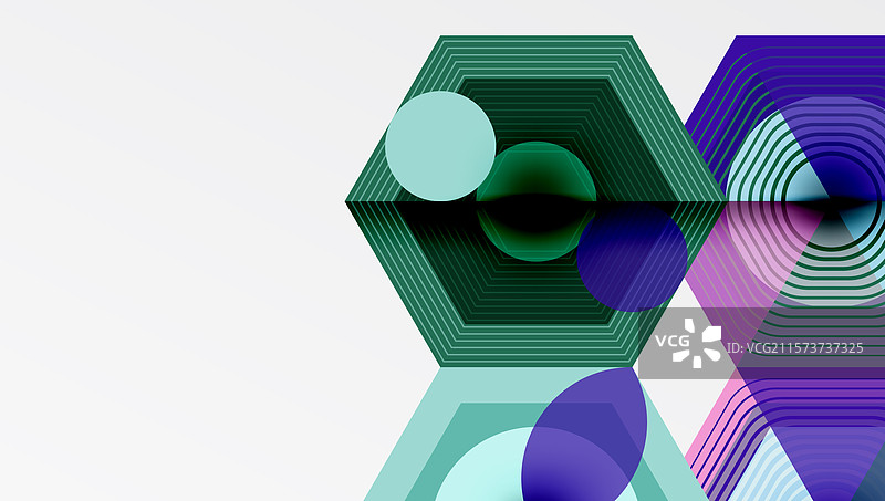 六边形设计几何抽象背景图片素材