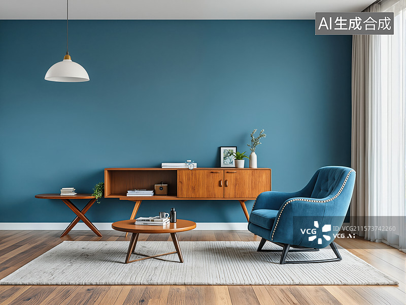 【AI数字艺术】现代简约客厅图片素材