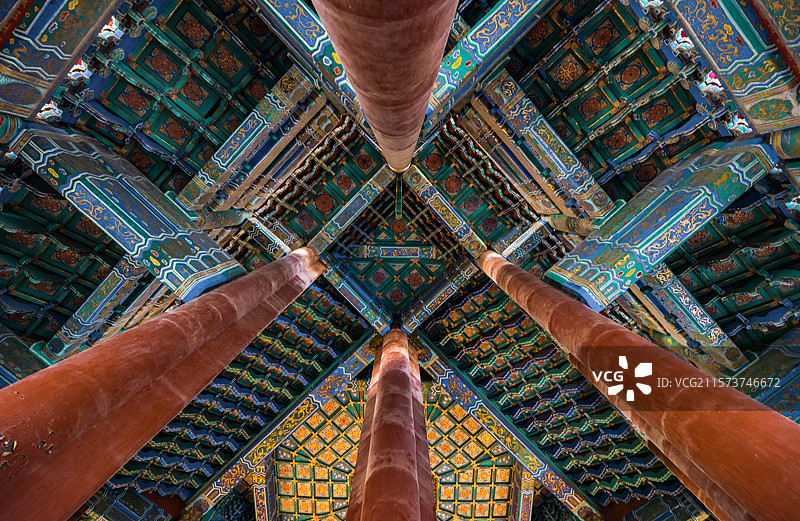 北海公园小西天，万佛楼与极乐世界殿图片素材