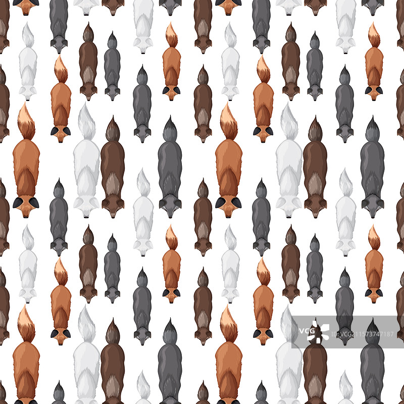 各种颜色狐狸的无缝图案图片素材