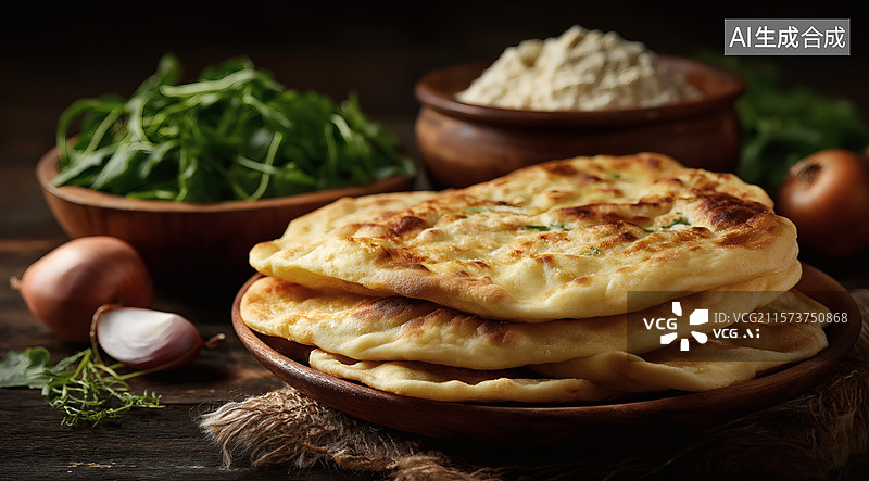 【AI数字艺术】香喷喷的烤饼图片素材