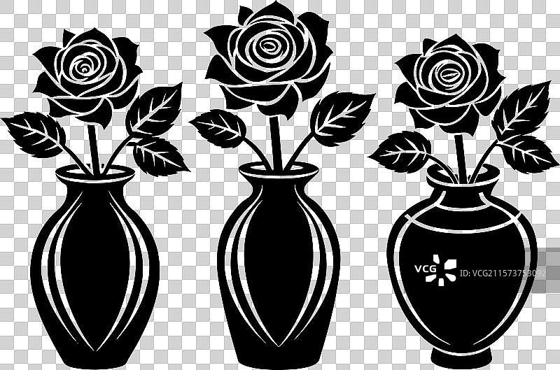 花瓶的图形轮廓图图片素材