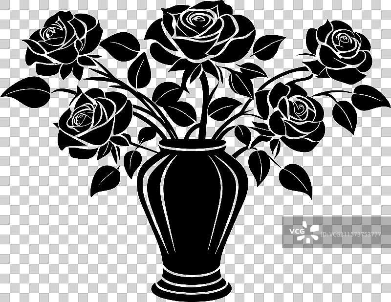 花瓶的图形剪影图片素材