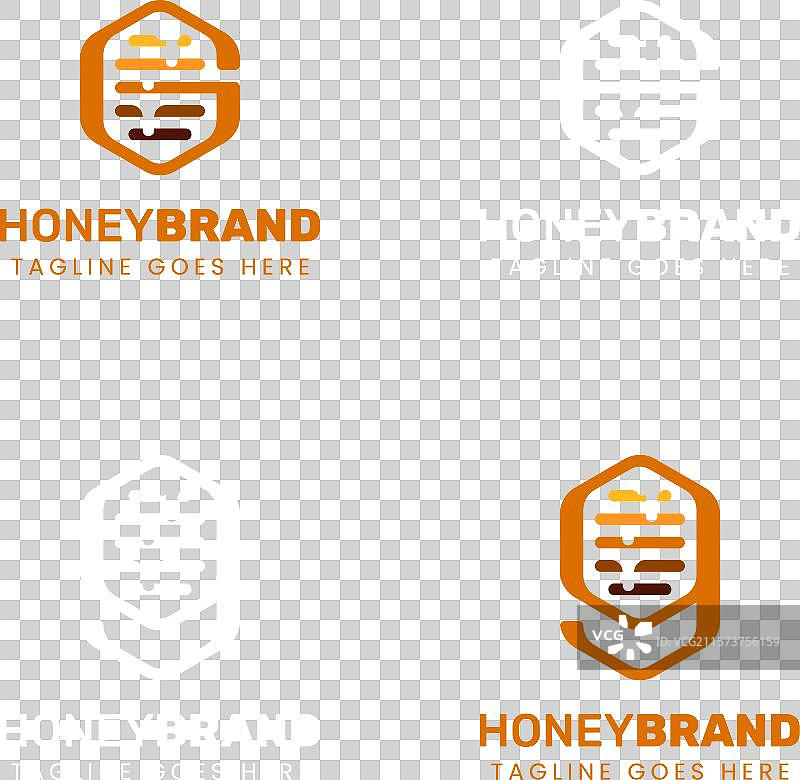 字母G蜜蜂标志组合，完美适合养蜂业图片素材