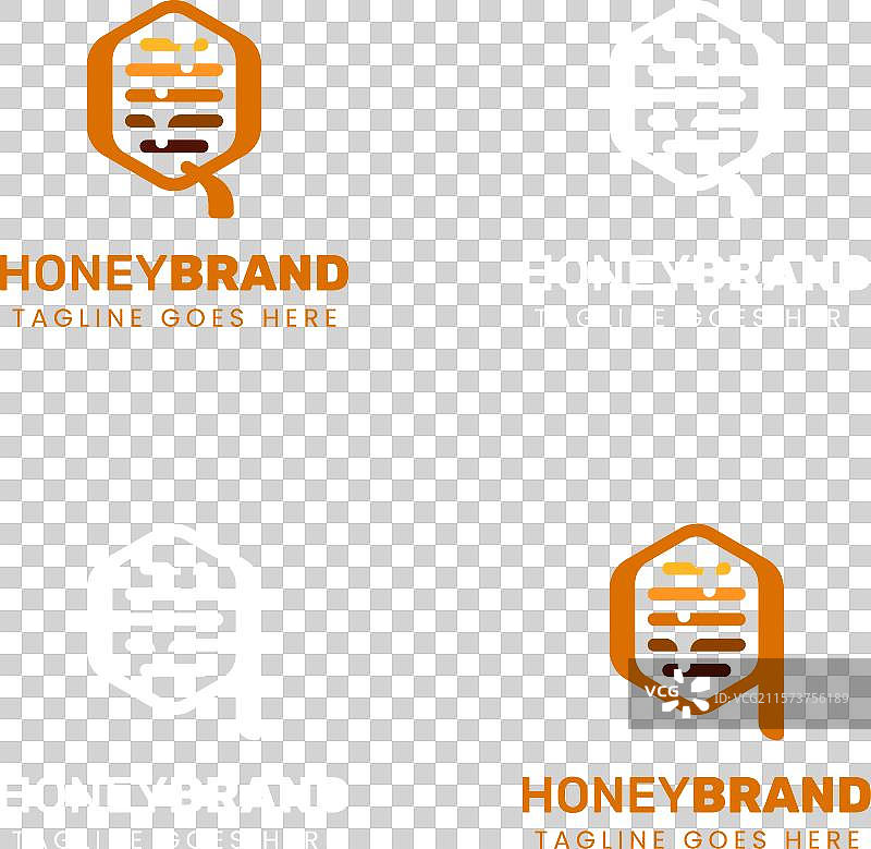 字母Q蜜蜂标志，完美适合养蜂业和图片素材