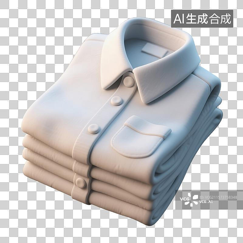 【AI数字艺术】3D建模粘土动画中的衬衫图片素材