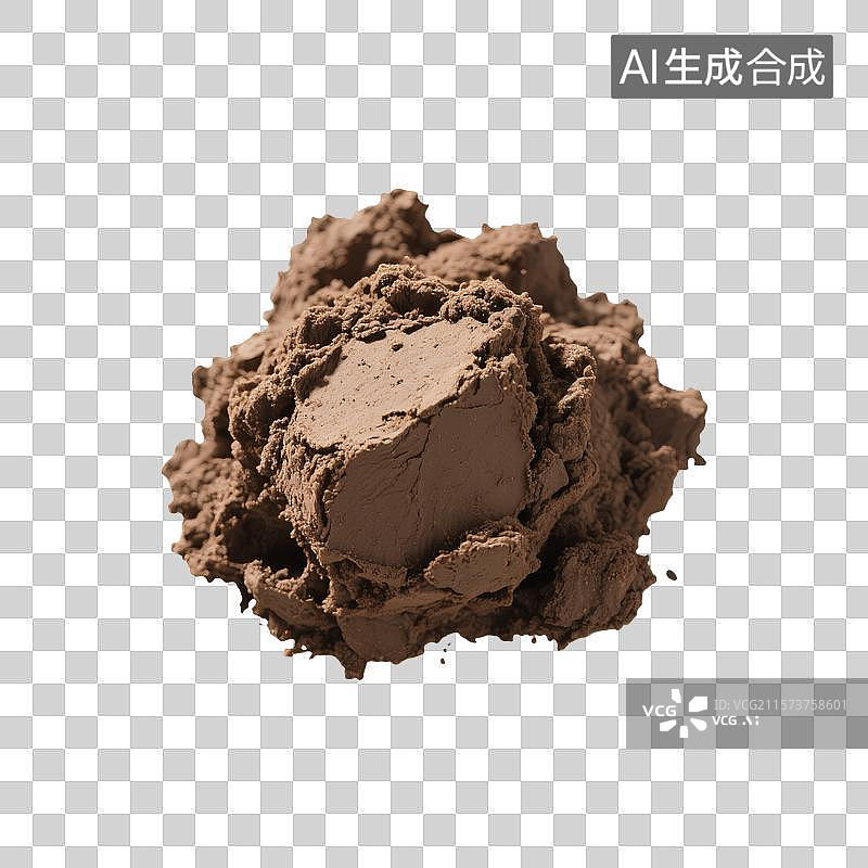 【AI数字艺术】极简风格鲜亮色彩的泥土团图片素材