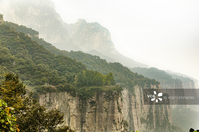 神秘莲花秘境-九莲山景区位于太行山深处.图片素材