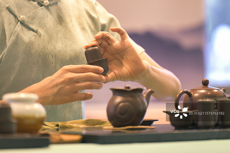 福建漳州天福茶博物院品茗的艺术图片素材