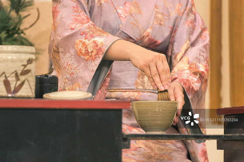 福建漳州天福茶博物院传统日本茶道表演图片素材