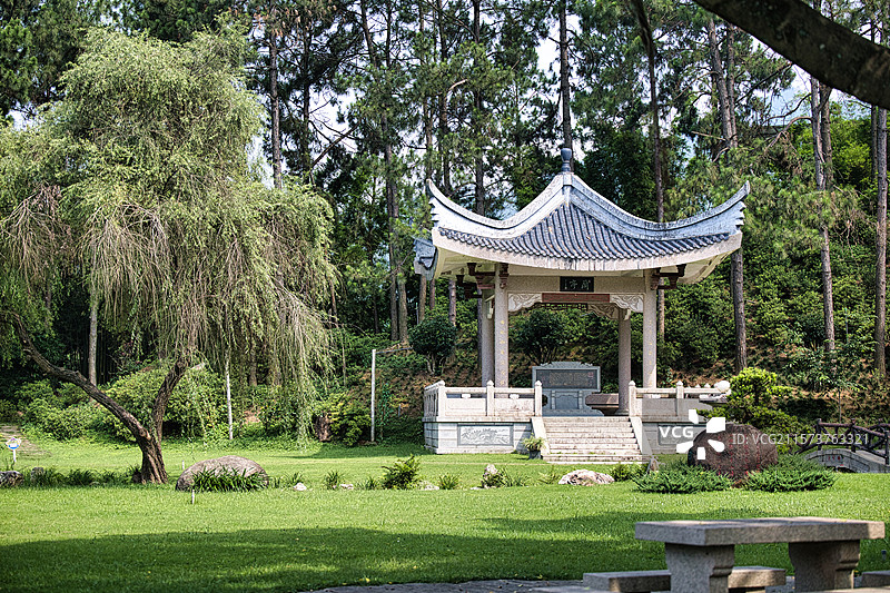 福建漳州天福茶博物院宁静的中式园林图片素材