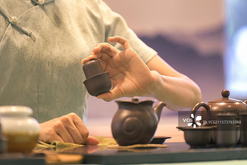 福建漳州天福茶博物院品茗的艺术图片素材