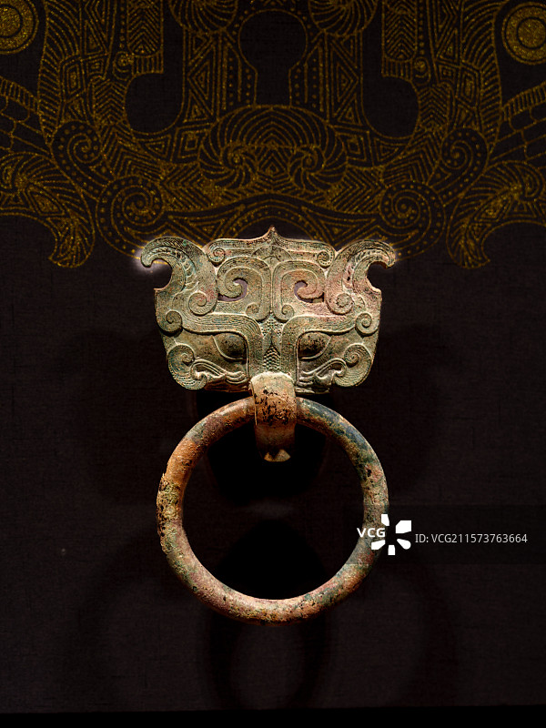 铜辅首衔环（西汉），徐州北洞山楚王墓出土。徐州博物馆图片素材