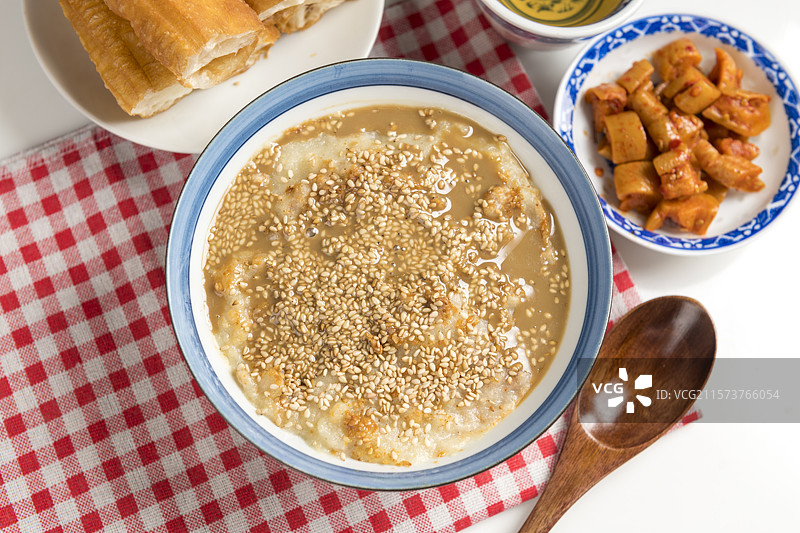 天津美食面茶特写图片素材