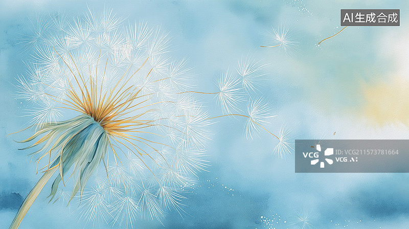 【AI数字艺术】蒲公英图片素材