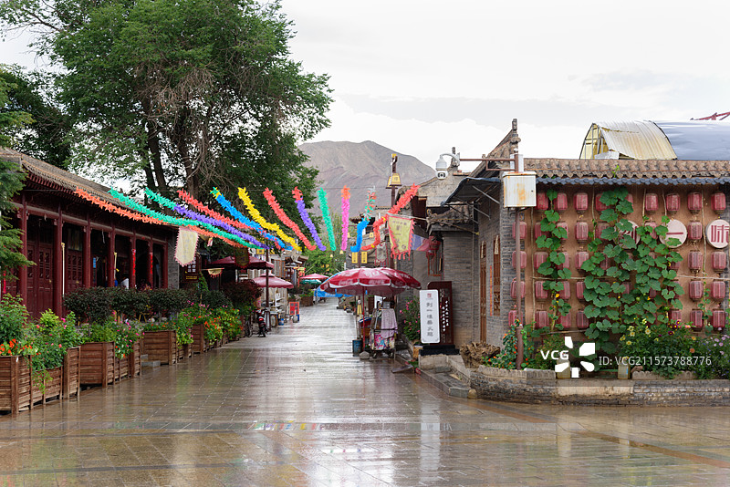 甘肃省兰州市西固区河口古镇景区图片素材