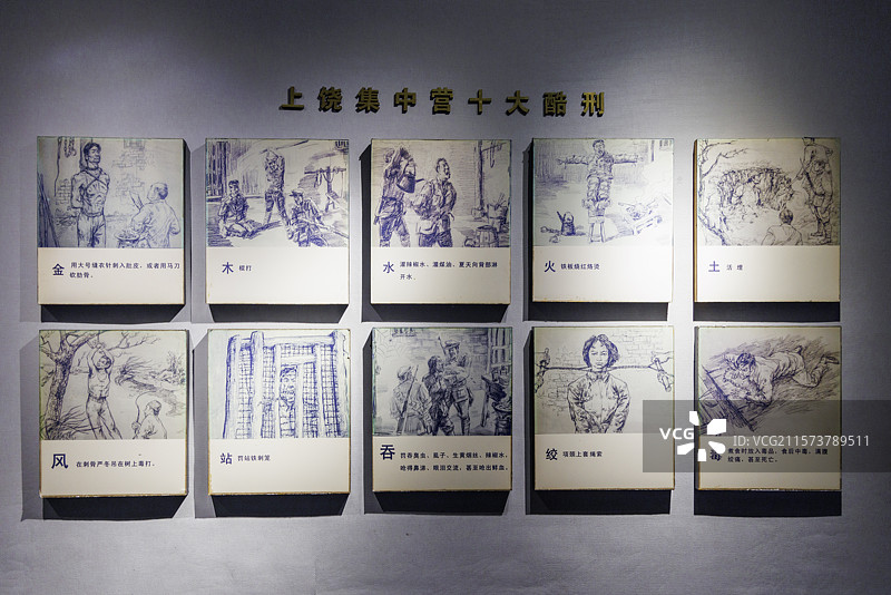江西上饶皖南事变之十大酷刑图片素材