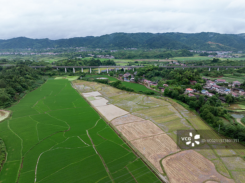 湖南芷江乡村田园风光航拍图片素材