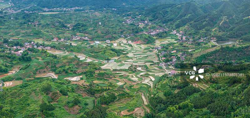湖南芷江乡村田园风光航拍图片素材