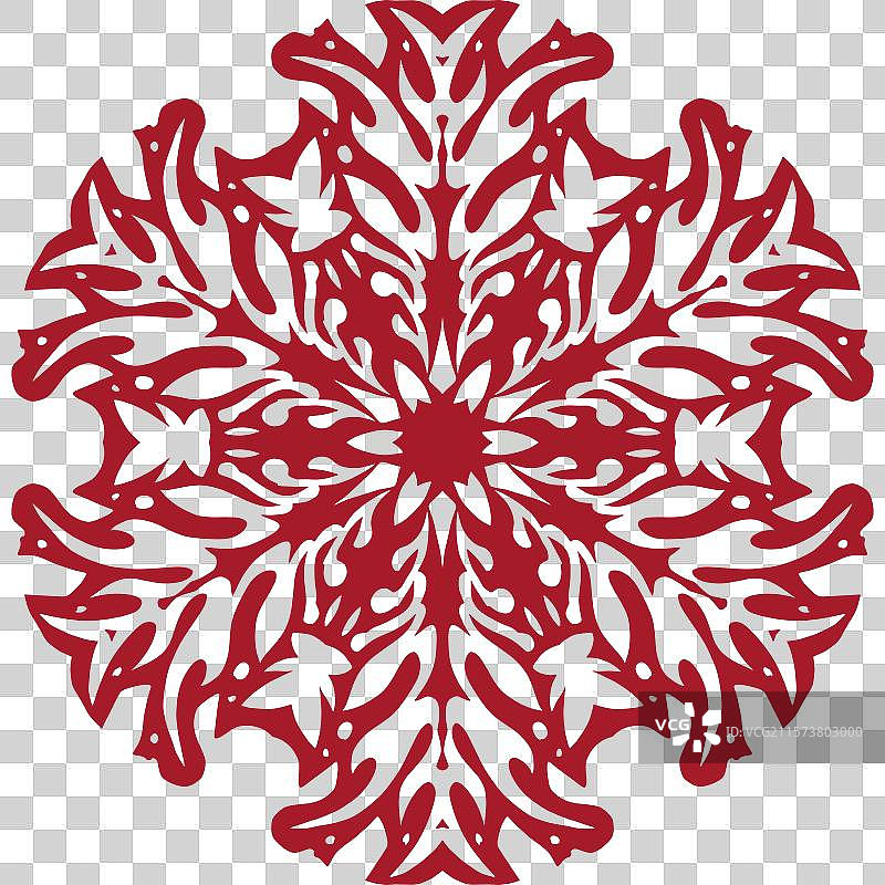 剪纸中国传统纹样窗花图片素材