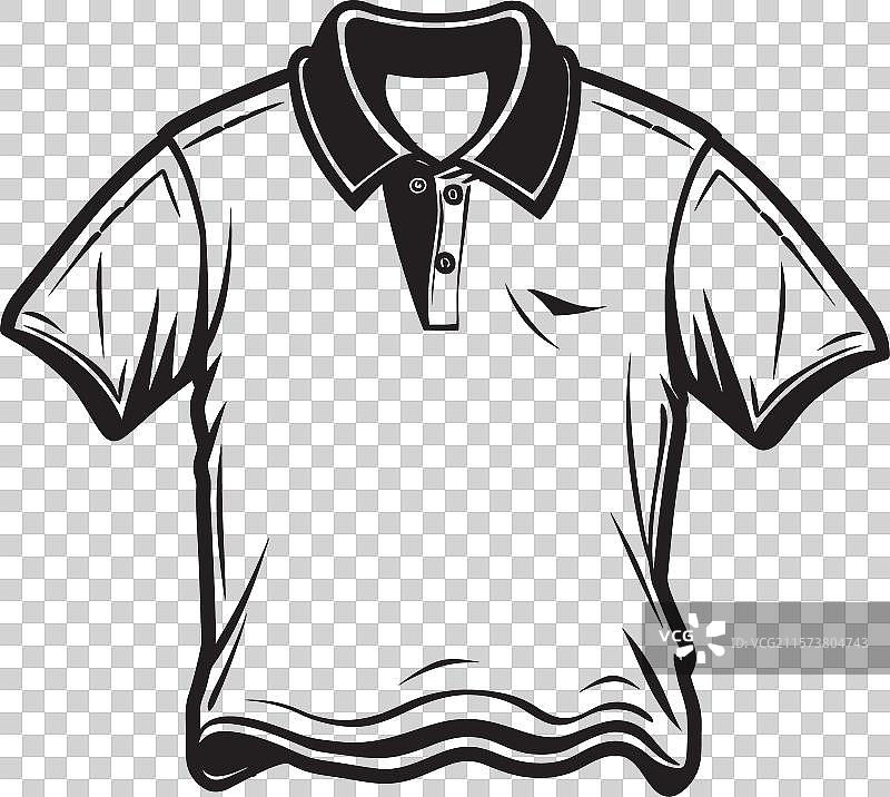 现代极简主义的复古Polo衫符号图片素材