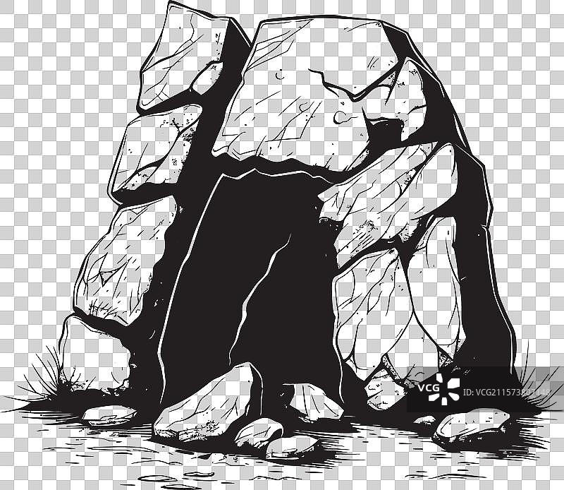 部落宝藏史前洞穴标志符号图片素材