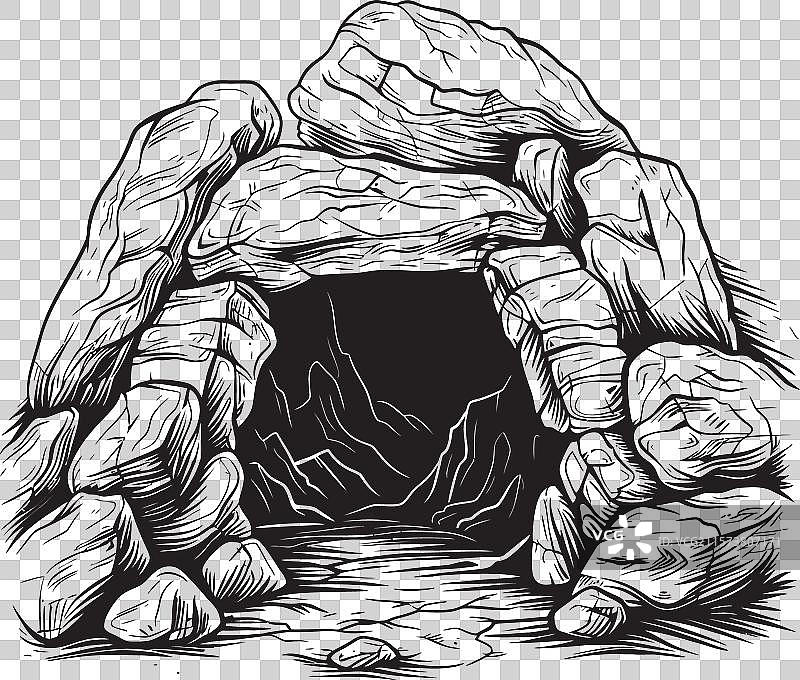 古老的住所 史前石洞 标志图标图片素材