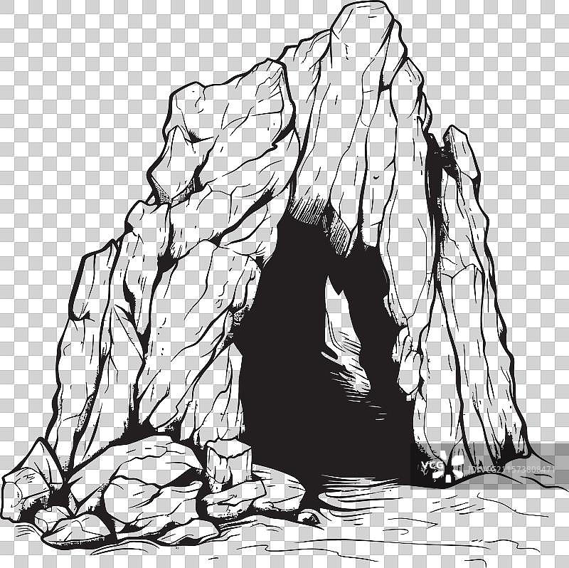 古老回声 史前石洞 标志图标图片素材