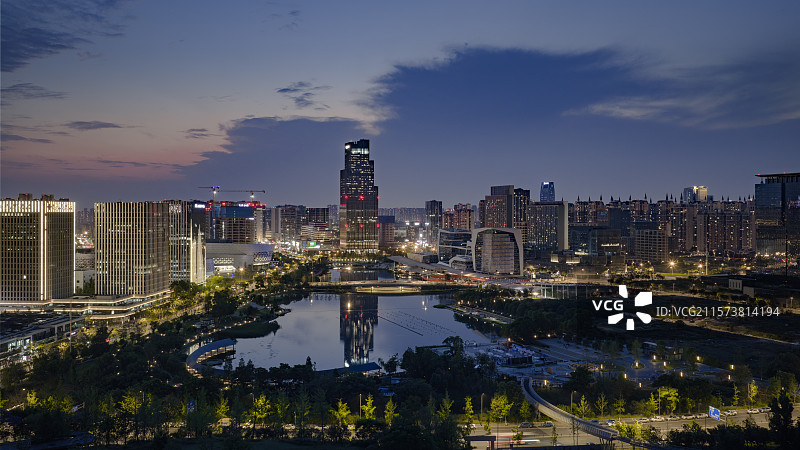 四川成都高新区新川公园图片素材