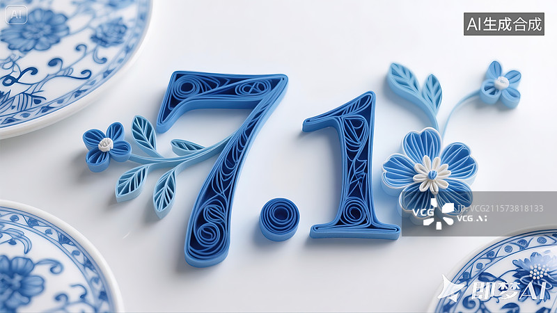 【AI数字艺术】7月1日创意纸艺设计图片素材