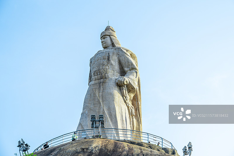 郑成功巨型石雕像图片素材