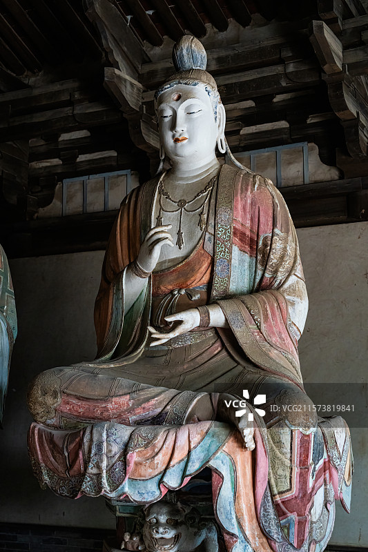 山西晋城唐代古建筑青莲寺图片素材