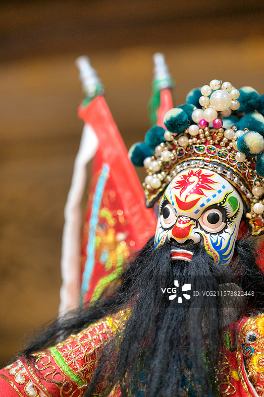 漳州木偶艺术展示馆京剧脸谱特写图片素材