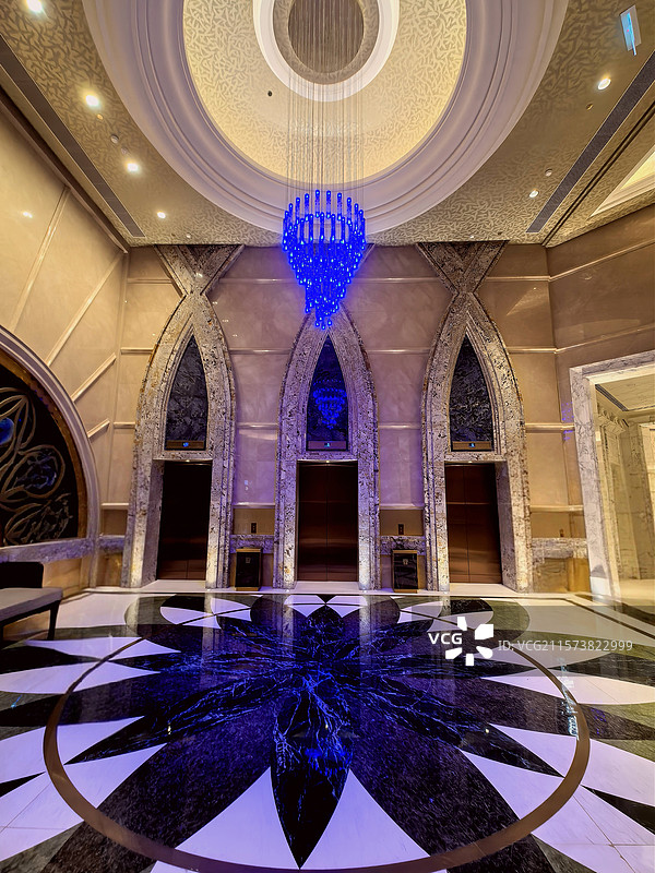 酒店大堂里的内饰中国澳门，上葡京酒店大堂。图片素材