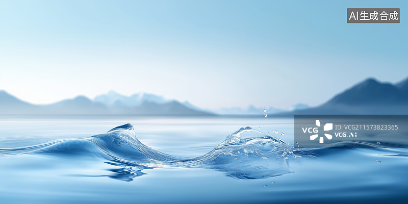 【AI数字艺术】冰川融水意境图片素材
