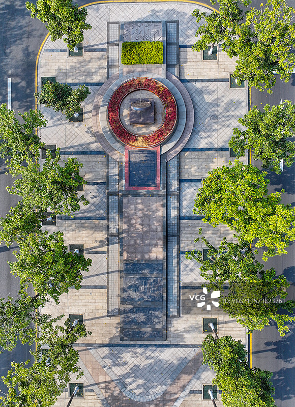 河南省安阳市安钢集团工业旅游区航拍图片素材