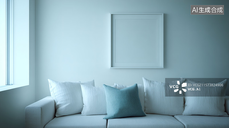 【AI数字艺术】现代极简客厅图片素材