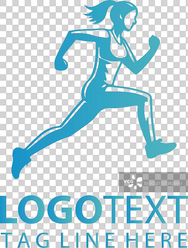 跑步女性标志图片素材