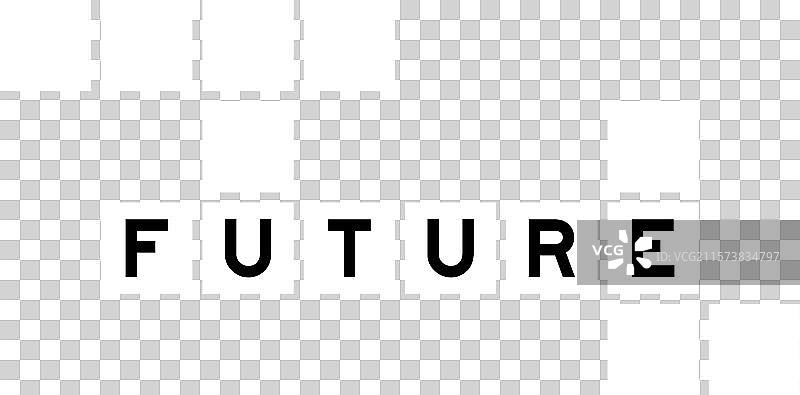 填字游戏中单词“future”的字母图片素材