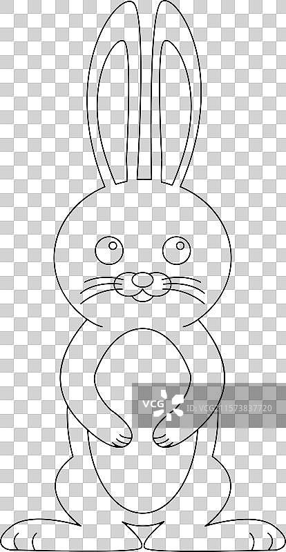 平面风格的兔子图片素材