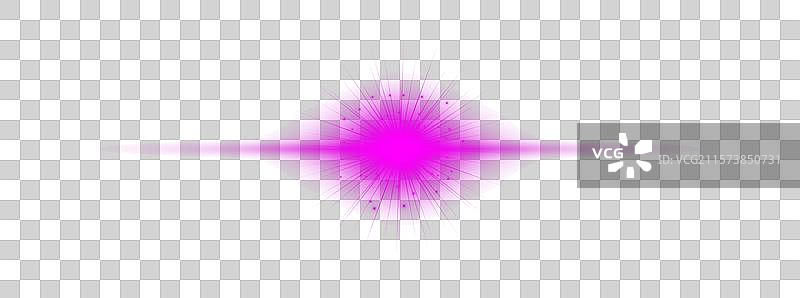 紫色水平光效的镜头光晕图片素材