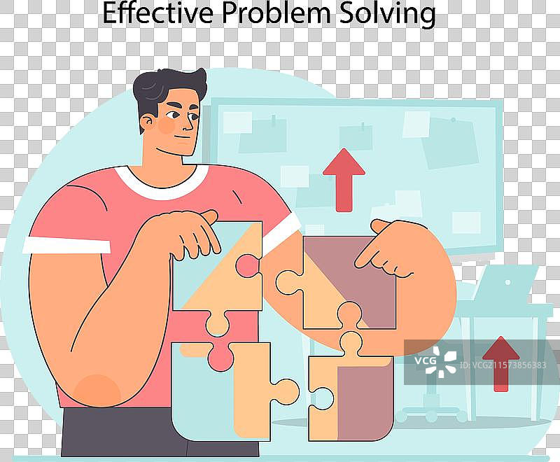 有效的问题解决概念扁平图示图片素材