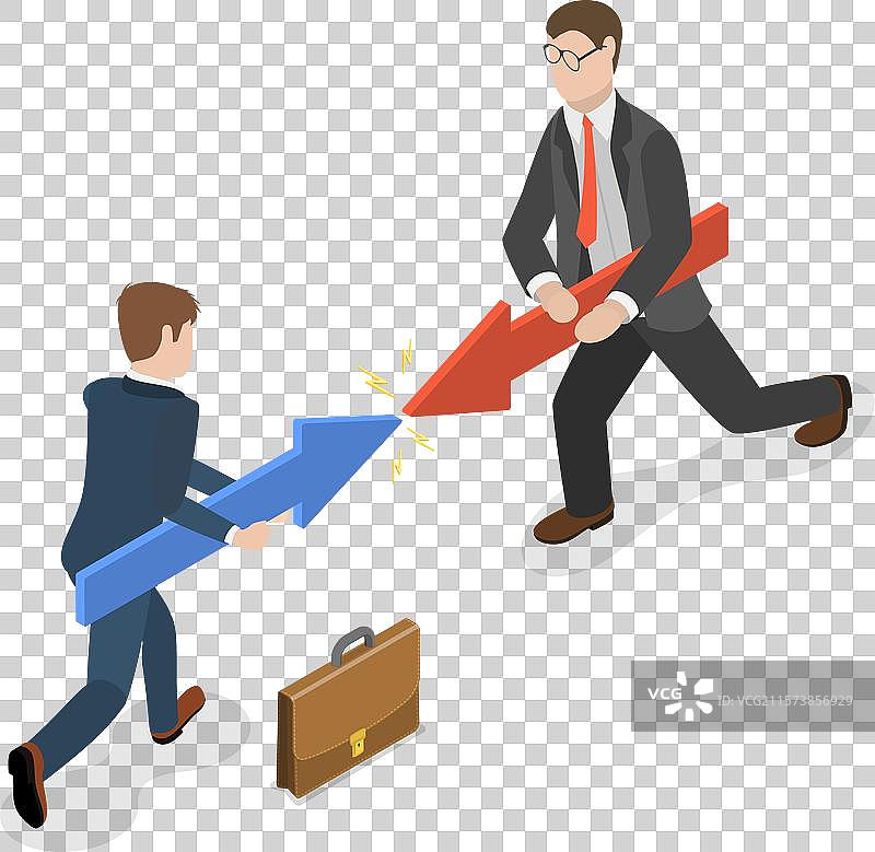 商务的三维等距平面图图片素材