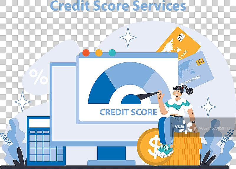 银行服务概念平面图图片素材