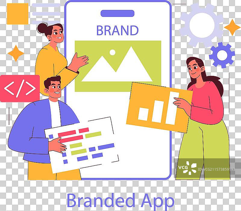 品牌应用扁平设计图片素材