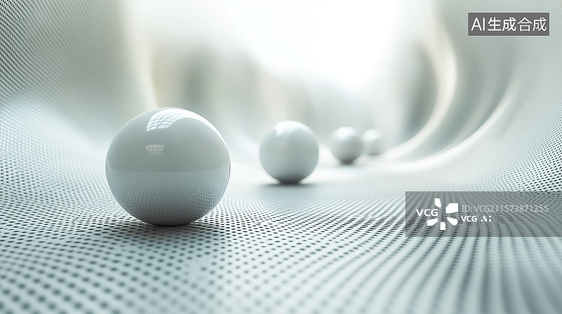 【AI数字艺术】光滑球体在纹理表面上的排列图片素材