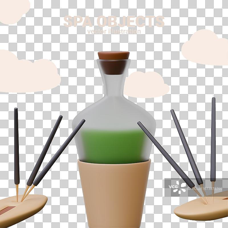 一套用于芳香疗法的水疗用品图片素材