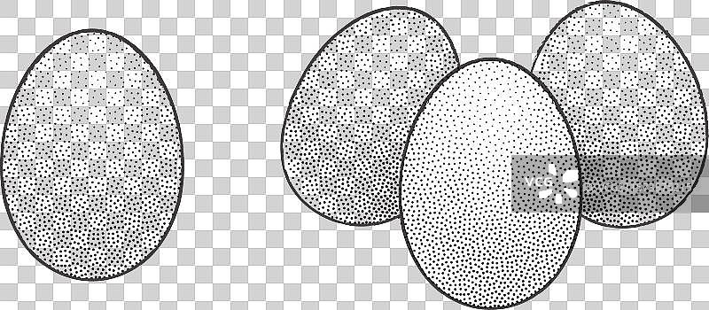 点状半色调3D复活节彩蛋图片素材