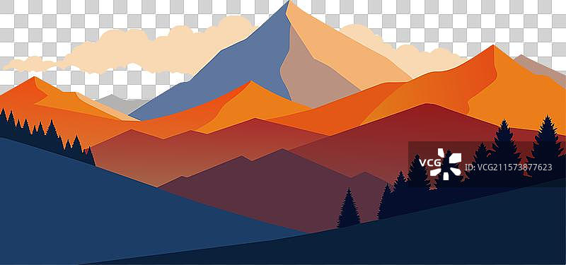 喀尔巴阡山脉色彩斑斓的秋晨图片素材