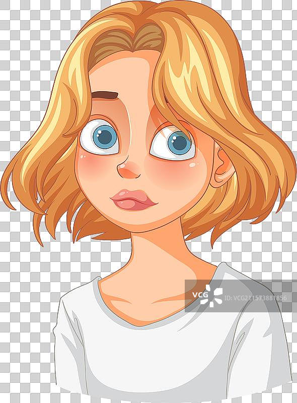 一个金发女孩图片素材